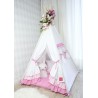 PRINCESS LILY ZESTAW TEEPEE NAMIOT TIPI Z KOLEKCJI PREMIUM line z grubą matą i stabilizatorami podstawy