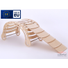 Drewniany naturalny bujak sensoryczny dla dzieci Wooden Rocker z opcją zjeżdżalni