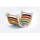 SKŁADANY Drewniany bujak sensoryczny dla dzieci colorful Wooden Rocker z opcją zjeżdżalni