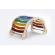 SKŁADANY Drewniany bujak sensoryczny dla dzieci colorful Wooden Rocker z opcją zjeżdżalni