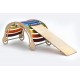 SKŁADANY Drewniany bujak sensoryczny dla dzieci colorful Wooden Rocker z opcją zjeżdżalni
