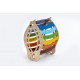 SKŁADANY Drewniany bujak sensoryczny dla dzieci colorful Wooden Rocker z opcją zjeżdżalni