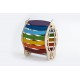 SKŁADANY Drewniany bujak sensoryczny dla dzieci colorful Wooden Rocker z opcją zjeżdżalni