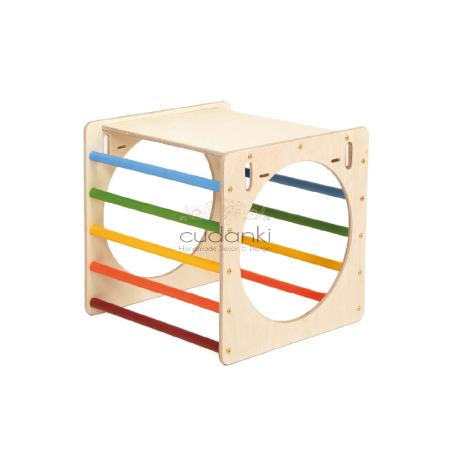 Montessori Explorer drewniana kostka aktywności sensoryczny plac zabaw Montessori