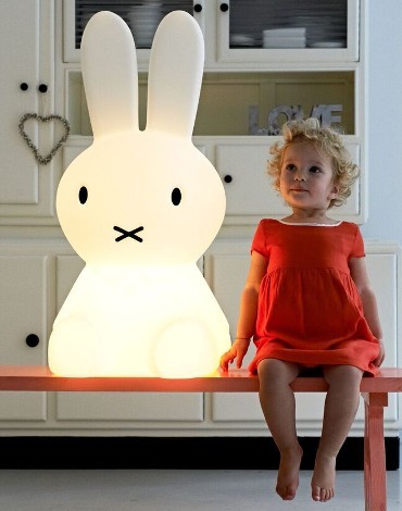Cudanki.pl Lampa nocna LED dla dziecka z regulacją świecenia duża stojąca Lampa MrMaria Lampka króli